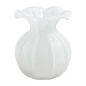 Ruffled Glass Vase