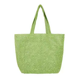 Solid Crochet Straw Bag
