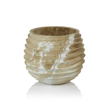 Load image into Gallery viewer, Natural Latte Mango Wood Marbleized Vase
